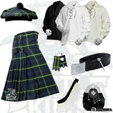 Battle Of Kilts Men’s Tartan Kilt Outfit – 9-Piece Scottish Set with Premium Accessories